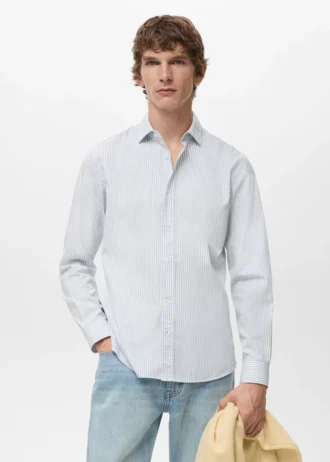 Chemise en coton rayée coupe classique Chemise en coton rayée coupe classique