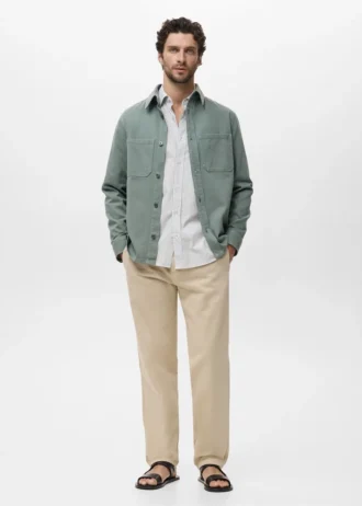 Chemise en coton rayée coupe classique Chemise en coton rayée coupe classique
