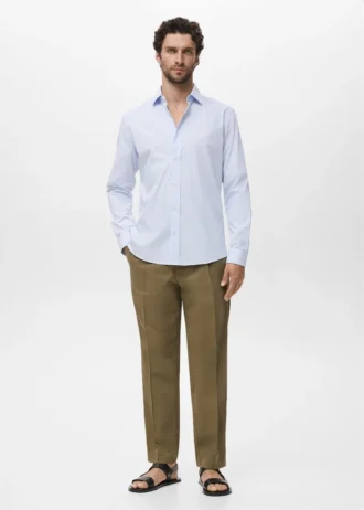 Chemise en coton rayée coupe classique Chemise en coton rayée coupe classique