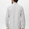 Chemise en coton rayée coupe classique