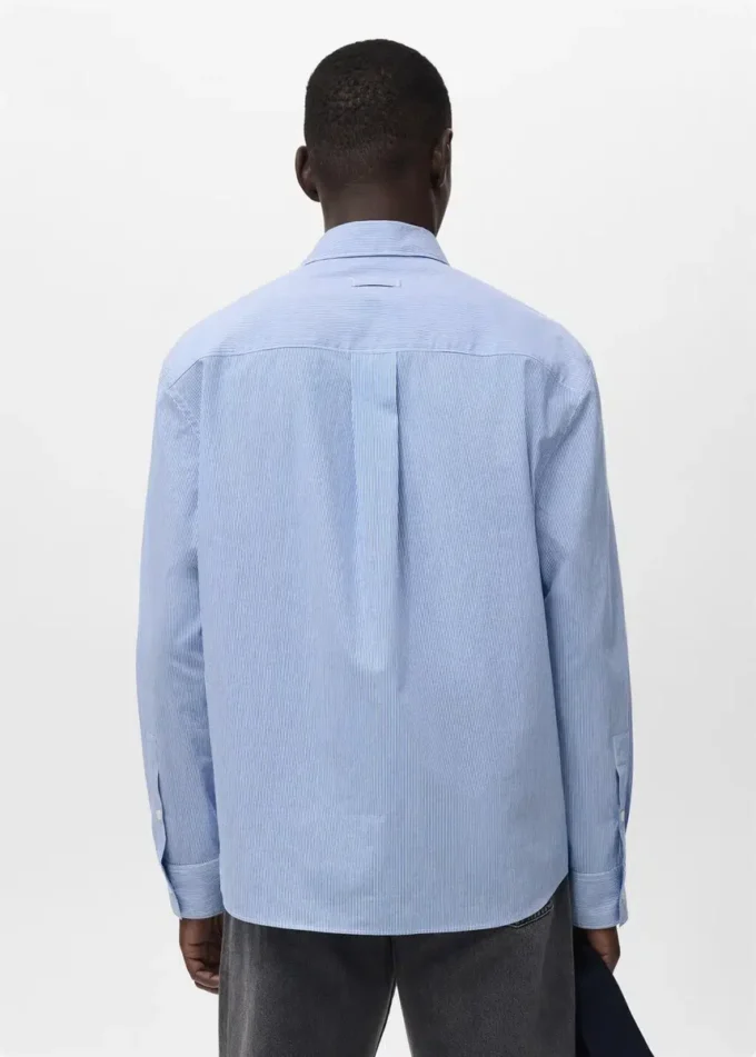 Chemise en coton rayée coupe classique