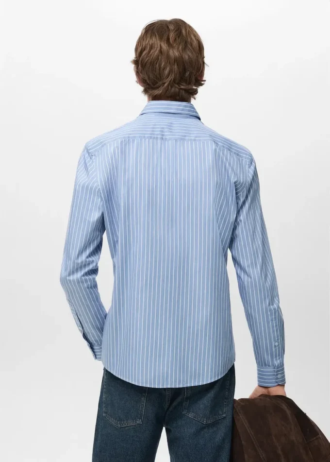 Chemise en coton rayée coupe classique Chemise en coton rayée coupe classique