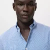 Chemise en coton rayée coupe classique