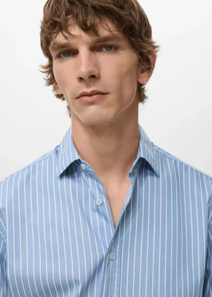 Chemise en coton rayée coupe classique Chemise en coton rayée coupe classique