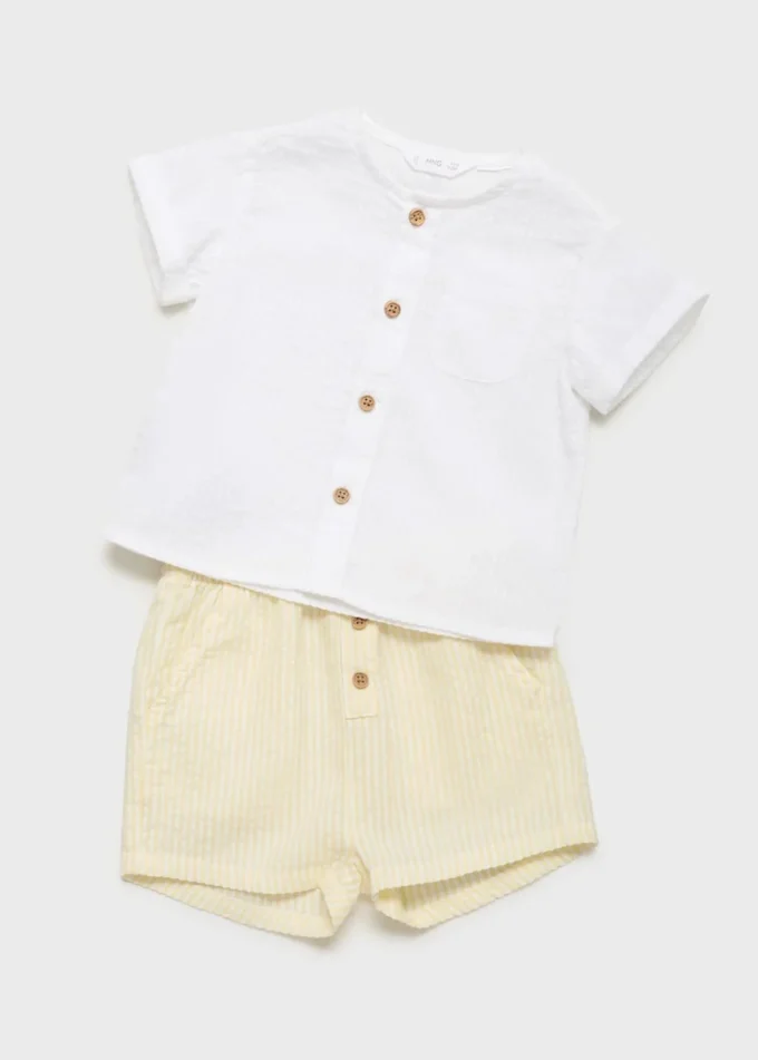 Chemise en coton texturé