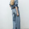 Chemise en denim avec nœud Chemise en denim avec nœud