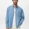 Chemise en denim avec poche Chemise en denim avec poche