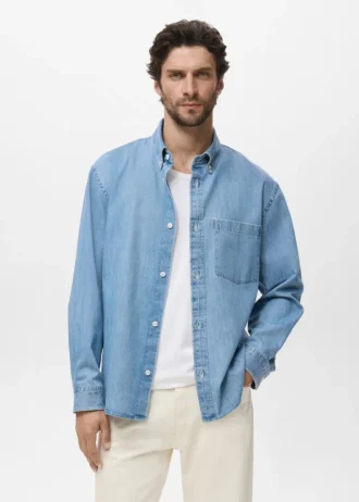 Chemise en denim avec poche