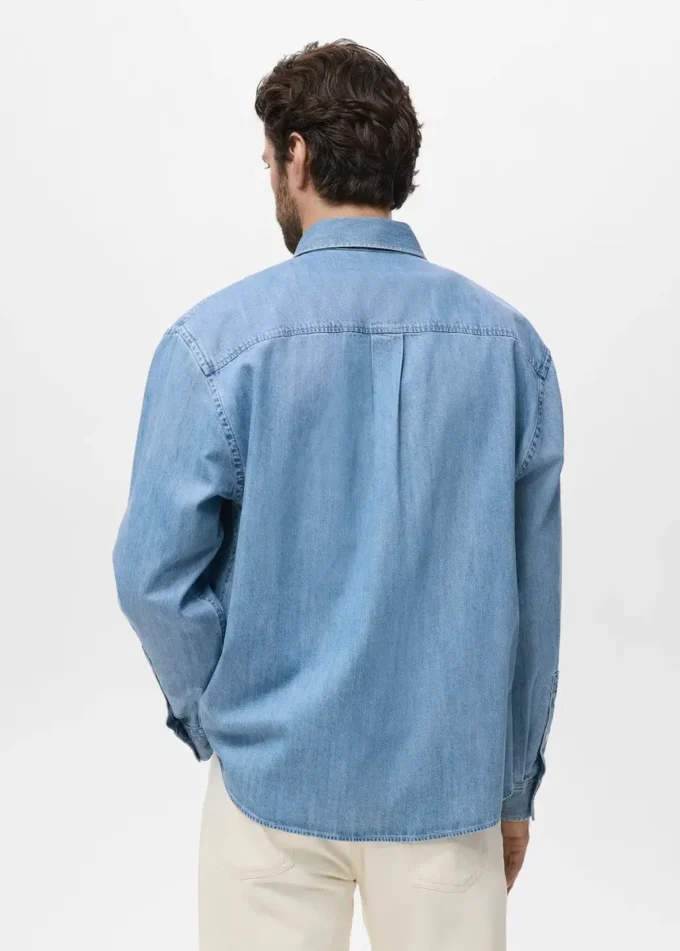 Chemise en denim avec poche Chemise en denim avec poche