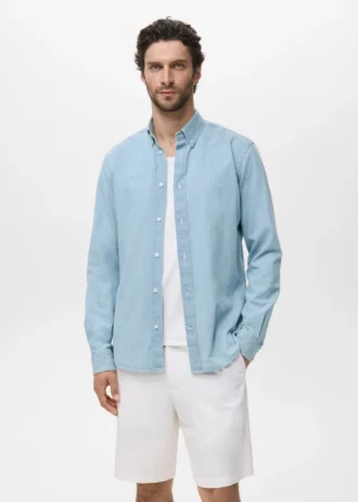 Chemise en denim coupe classique Chemise en denim coupe classique