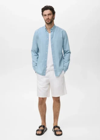 Chemise en denim coupe classique Chemise en denim coupe classique