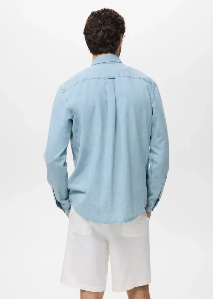 Chemise en denim coupe classique