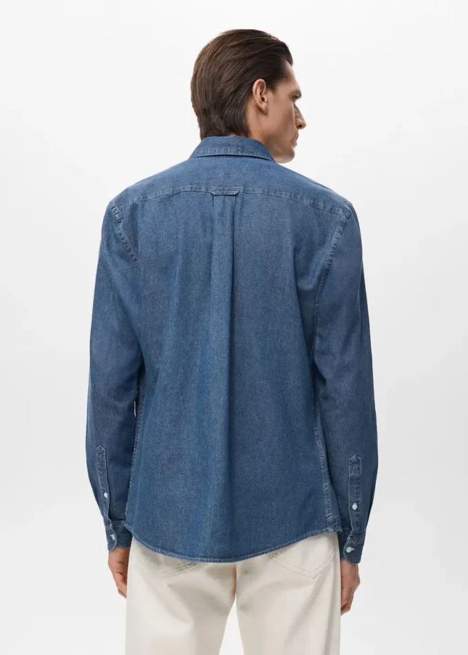 Chemise en denim coupe classique