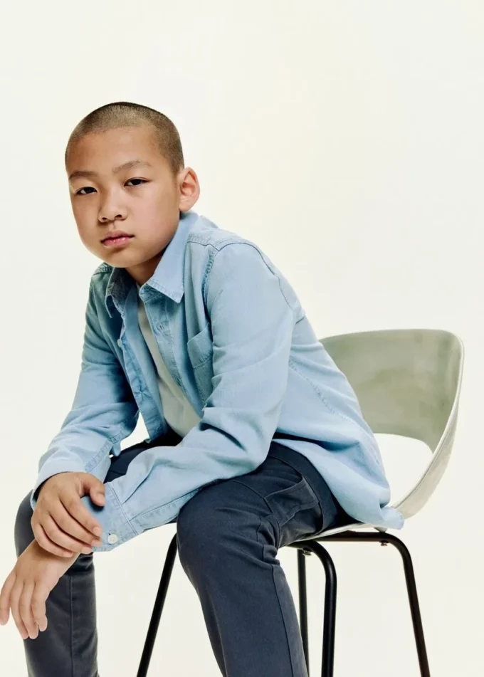 Chemise en denim de coton