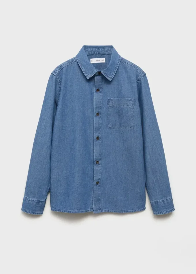 Chemise en denim de coton