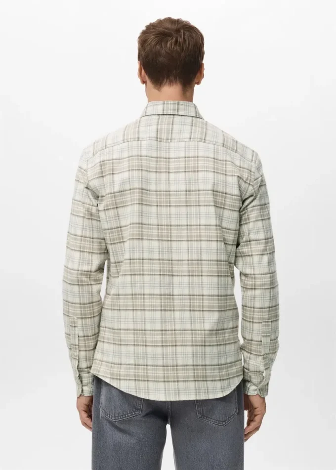 Chemise en flanelle à carreaux, coupe classique Chemise en flanelle à carreaux, coupe classique