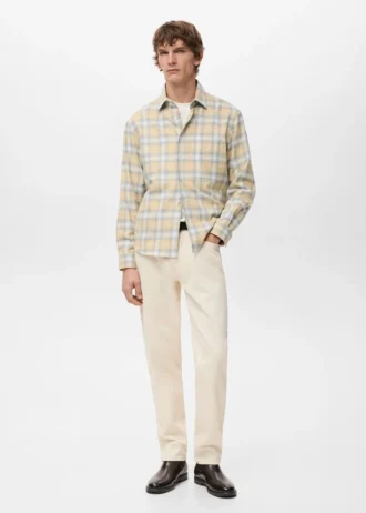 Chemise en flanelle de coton à carreaux