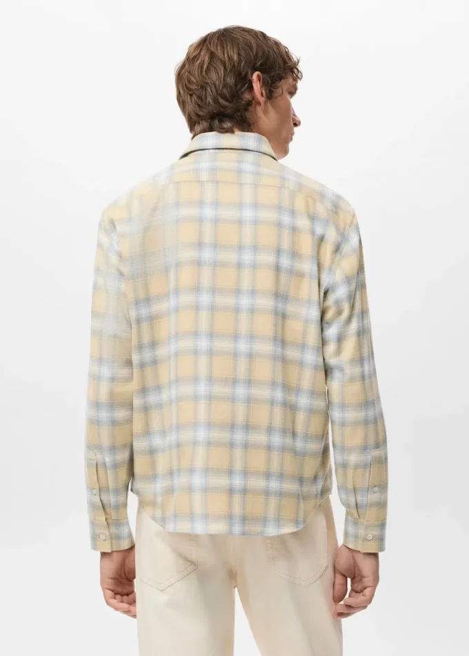 Chemise en flanelle de coton à carreaux Chemise en flanelle de coton à carreaux