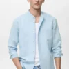 Chemise en lin à col mao