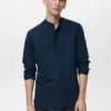 Chemise en lin à col mao