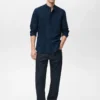 Chemise en lin à col mao
