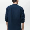Chemise en lin à col mao