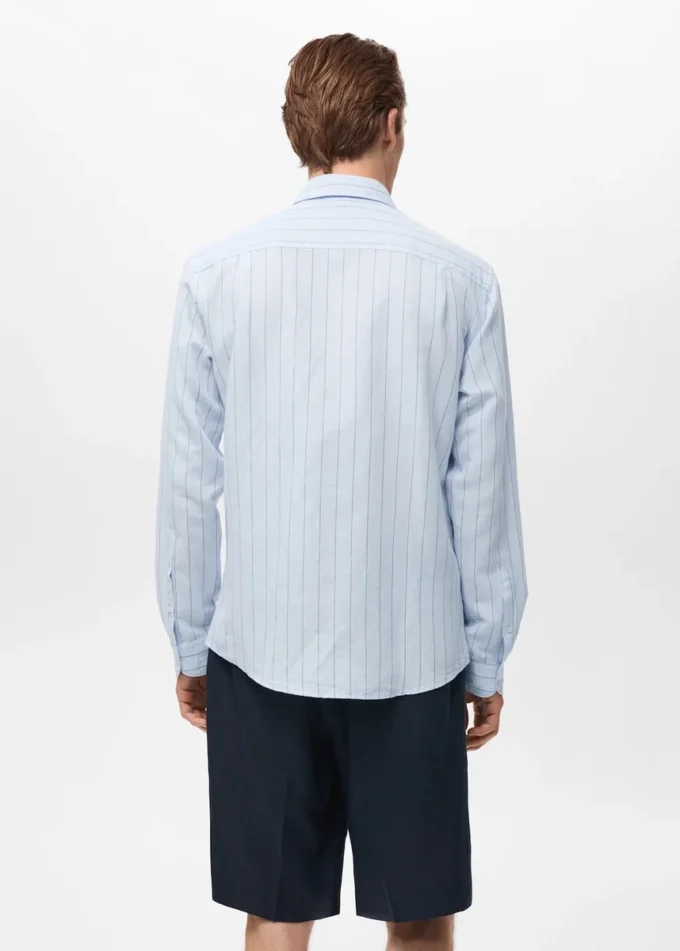 Chemise en lin à fines rayures Chemise en lin à fines rayures
