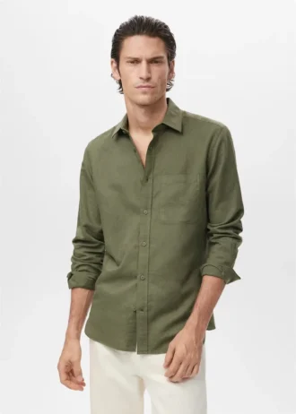 Chemise en lin à poches