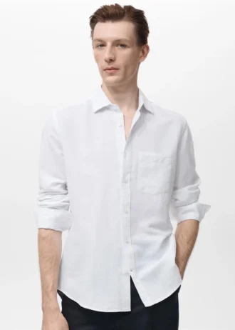 Chemise en lin à poches