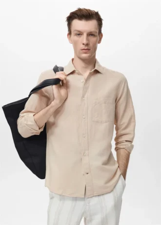 Chemise en lin à poches