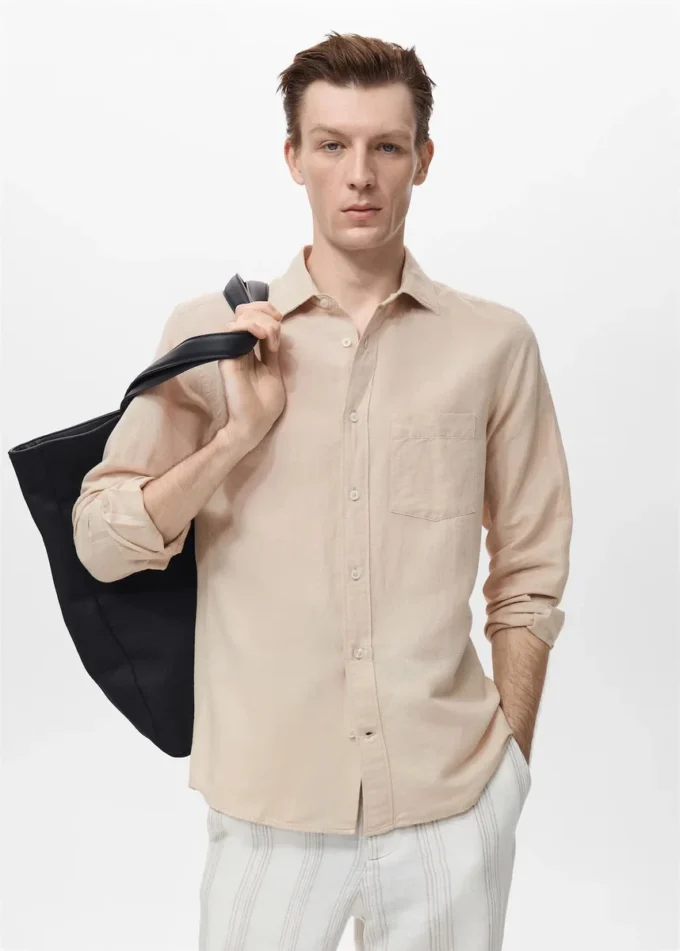 Chemise en lin à poches Chemise en lin à poches