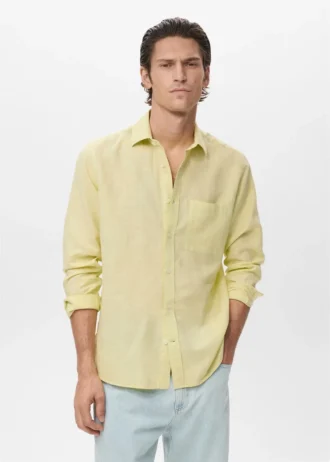 Chemise en lin à poches