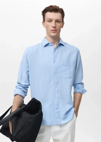 Chemise en lin à poches