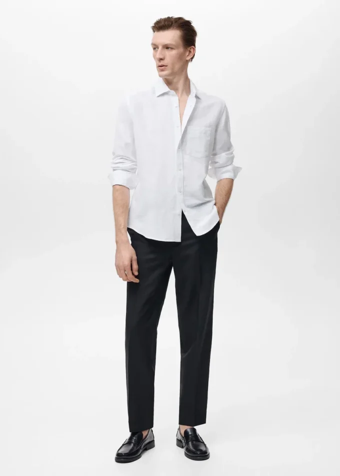 Chemise en lin à poches Chemise en lin à poches