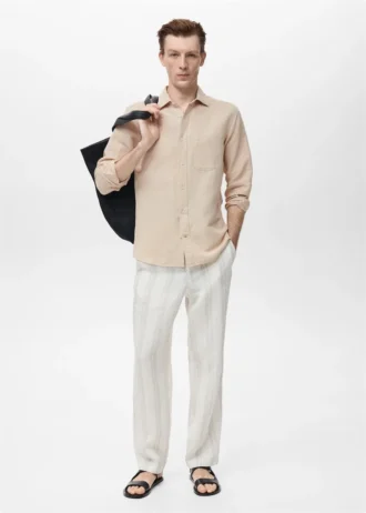 Chemise en lin à poches