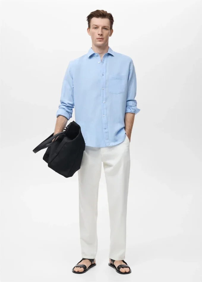 Chemise en lin à poches Chemise en lin à poches
