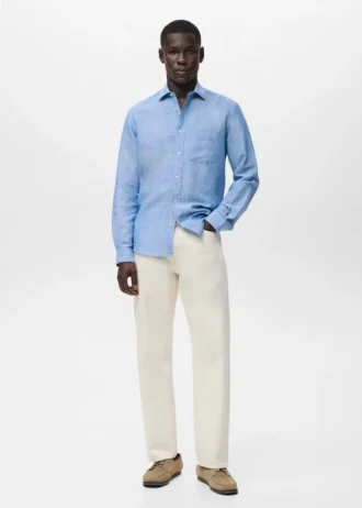 Chemise en lin à poches