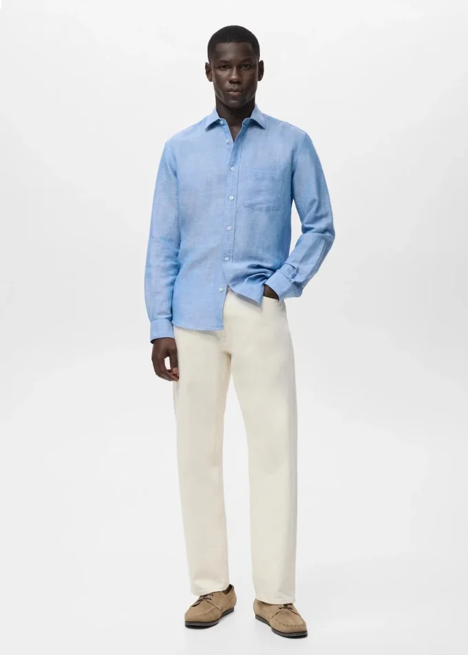 Chemise en lin à poches Chemise en lin à poches