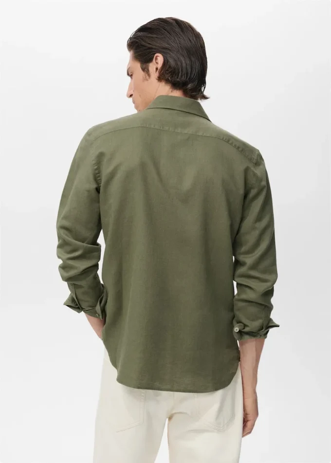 Chemise en lin à poches