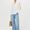 Chemise en lyocell avec empiècements