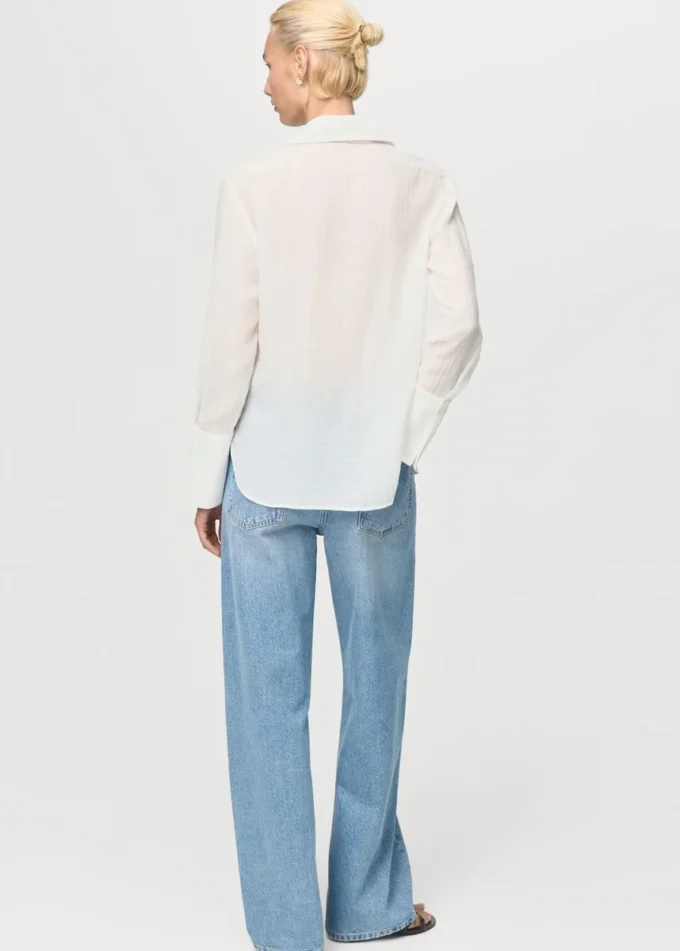 Chemise en lyocell avec empiècements