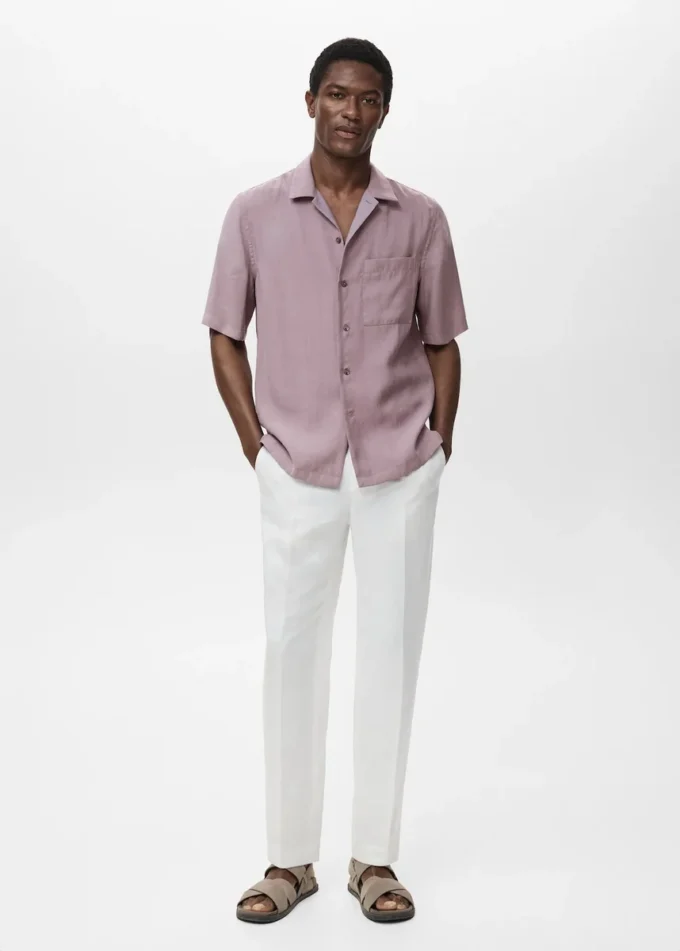 Chemise en lyocell avec poche