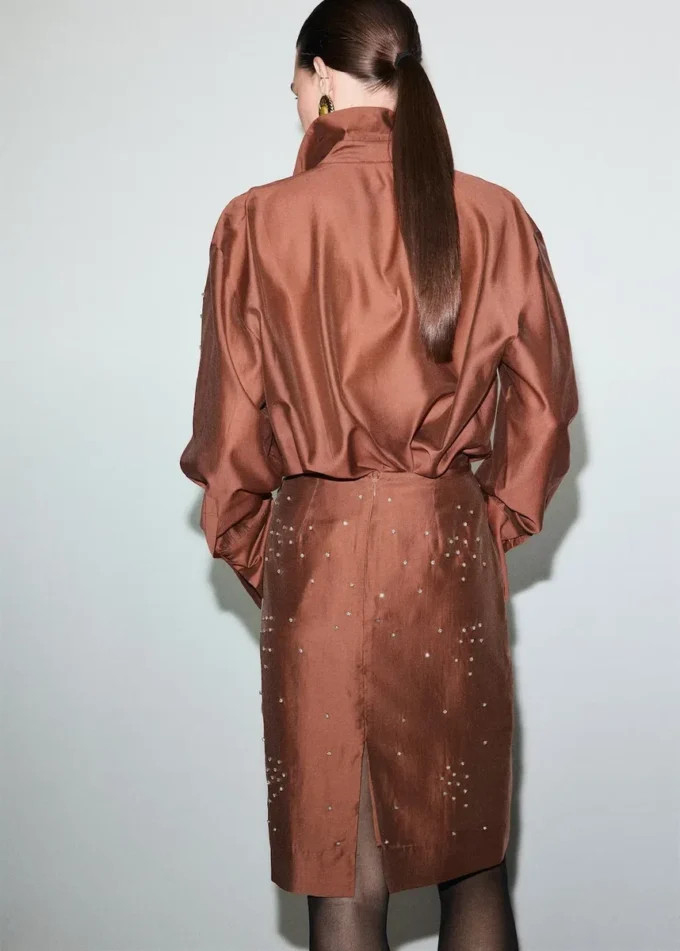 Chemise en lyocell avec strass