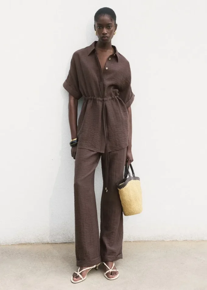 Chemise en lyocell avec taille ajustable