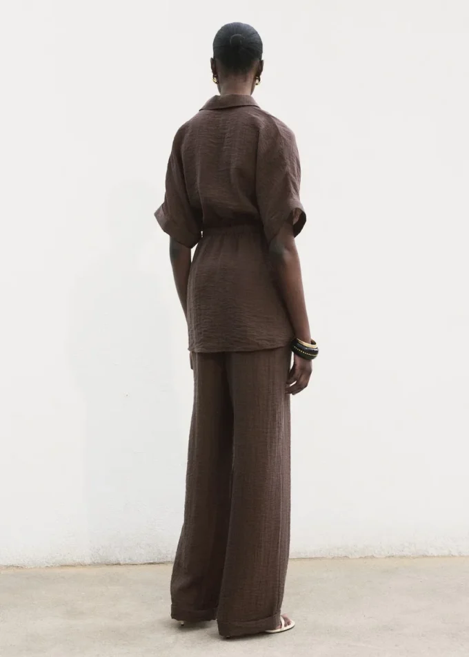 Chemise en lyocell avec taille ajustable
