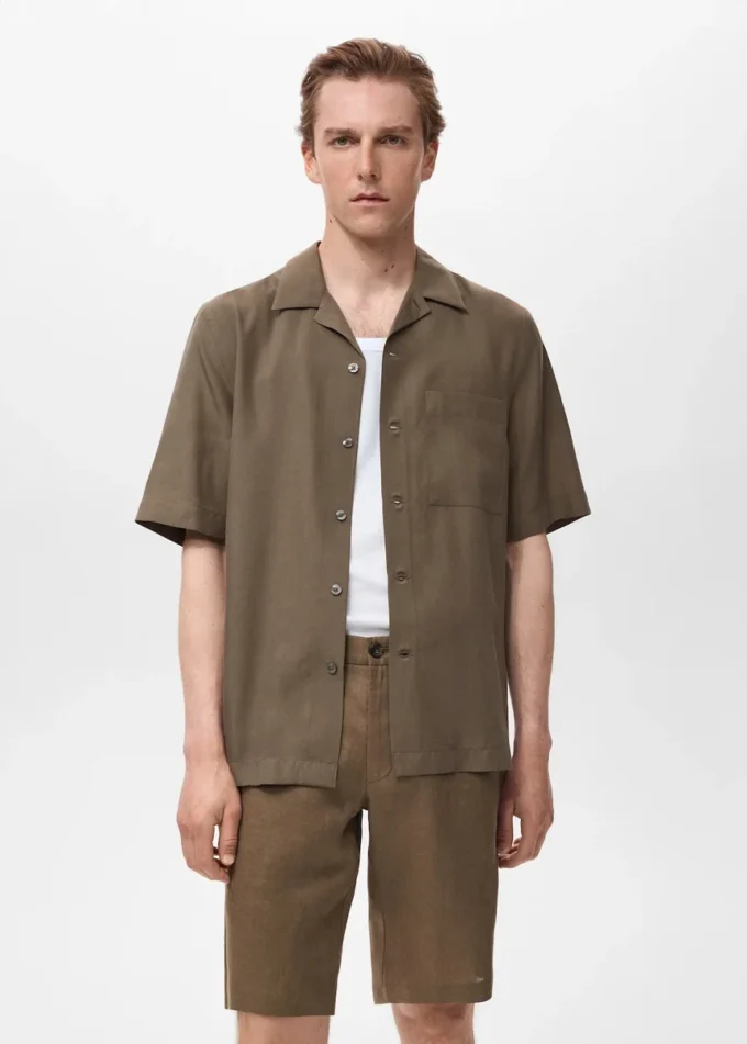 Chemise en lyocell coupe classique