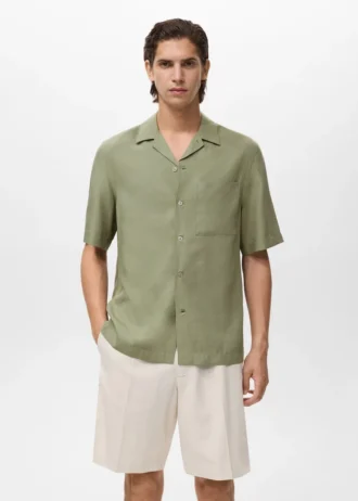 Chemise en lyocell coupe classique Chemise en lyocell coupe classique
