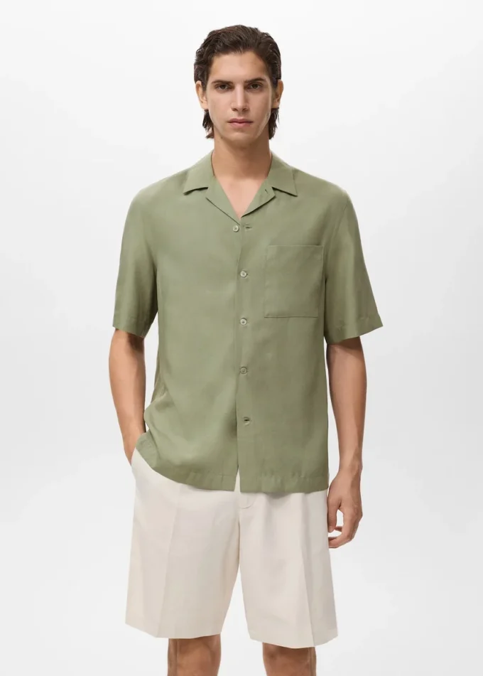 Chemise en lyocell coupe classique