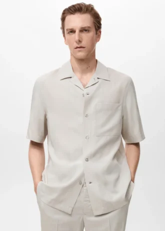 Chemise en lyocell coupe classique Chemise en lyocell coupe classique