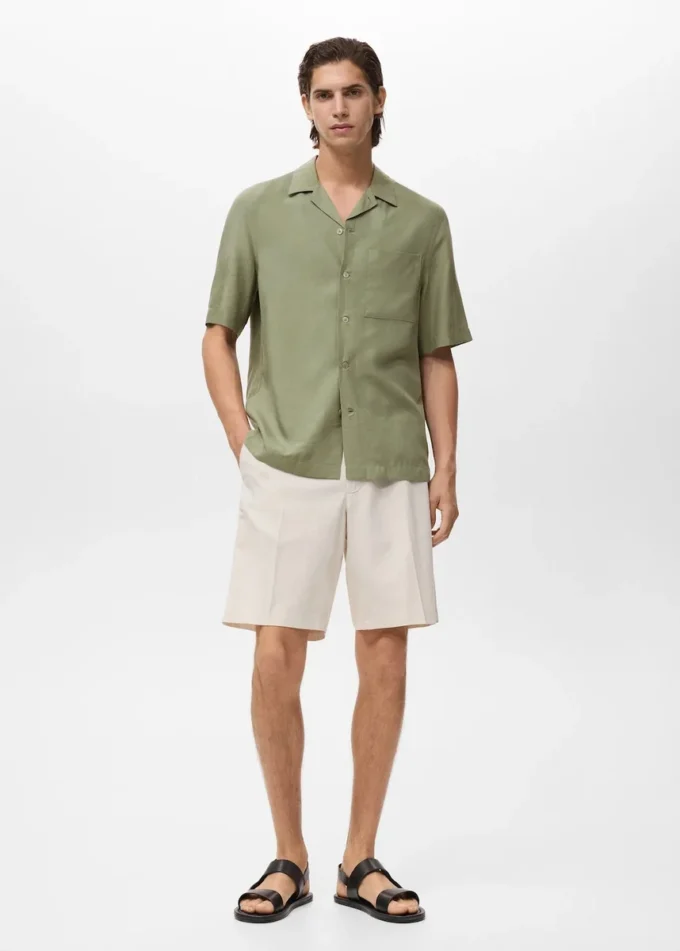 Chemise en lyocell coupe classique